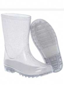 Pink Glitter Waterproof Children's Rain Boot R – Durable And Non-Slip High-Top Rain Boot For Girls "Magic Glitter" - High-top Glitter/Silver - View 6