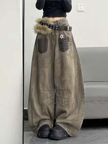 Women Pants - Khaki - View 1