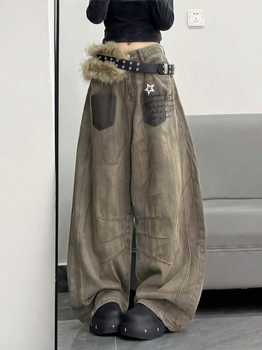 Women Pants - Khaki - View 1