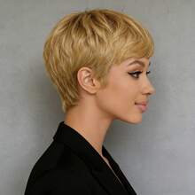 Beaushine 6 Inch Short Pixie Cut Wig, 180% Density, Easy To Wear, No Maintenance, Soft Rose Mesh Cap, Suitable For Daily Wear And Special Occasions, Color #27 - S27 - View 4
