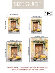 1 pièce Affiche de skateboard vintage, impression sur canevas de rideau rétro, art mural vintage, pièce d'art mural moderne, parfait comme cadeau, décoration de maison et de dortoir, convient pour la chambre à coucher et le salon, sans cadre - Multicolore - Voir 4