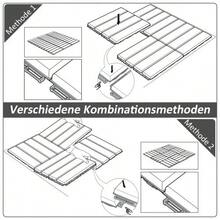 Terrace Tiles, Set Of 9 Pieces, Balcony Tiles, Click System Tiles For Patio And Garden, Plastic, Black, 30x30cm - hitam - View 9