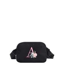 1pc Girls Waist Bag, Fashion Crossbody Waist Bag With Adjustable Strap, Suitable For Daily, Outdoor, Travel, Hiking, Running, Cycling, Portable And Ideal Gift - Black - View 5