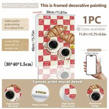 Tranh treo tường bằng vải canvas có khung, tranh áp phích, tranh nghệ thuật, họa tiết cà phê và bánh sừng bò kẻ ô, tranh áp phích về thực phẩm và đồ uống, họa tiết bánh sừng bò và cà phê, tranh treo tường hình tách cà phê, họa tiết nhà bếp cổ điển, quà tặng sinh nhật tốt nghiệp, trang trí nhà hàng, trang trí nhà cửa. - Nhiều màu - Xem 13
