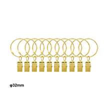 10 piezas Anillos para cortinas con ganchos, ganchos colgantes de metal abiertos para cortinas - 10Pcs - Ver 7