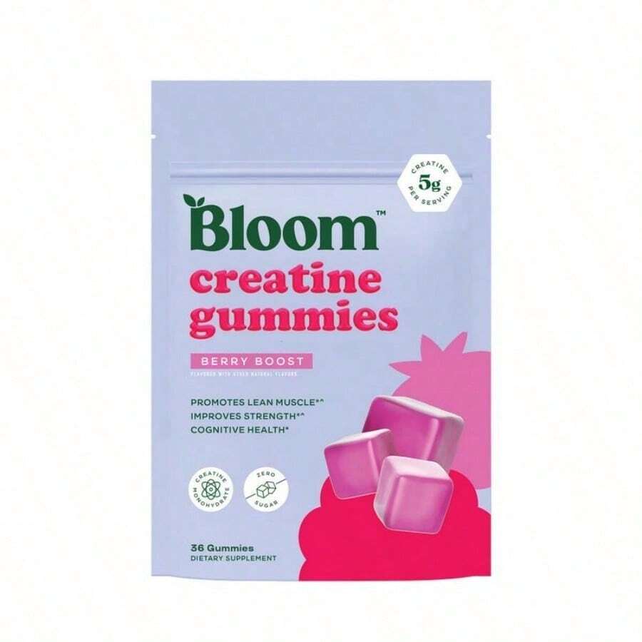 Bloom Nutrition Creatine Gummies For Women - New Year New Me | Supports Energy, Cognitive Health & Post-Workout Muscle Recovery | Micronized Creatine Monohydrate Supplement - 1-pACK - View 1