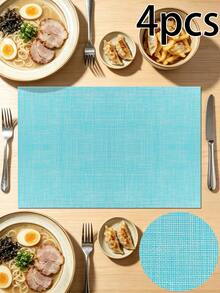 1/4/6/120pcs Luxury Rectangular PVC Woven Placemats, And Odorless, Waterproof, Oil-Proof, Washable, Easy To Clean, Good Heat Insulation, Effectively Protects Dining Table And Kitchen Countertop, Reversible, Flexible And Non-Deforming, Wear-Resistant And Durable, Long-Lasting, Lightweight And Easy To Store; High-Quality Texture, Both Practical Tableware Mat, Bowl/Plate/Cup Coaster, And Beautiful Tabletop Decoration Mat - Multicolor - View 33
