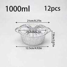 6 piezas Bandejas redondas de aluminio de 25 cm con tapas, aptas para tartas, pasteles de queso, rollos de canela, tartas de frutas, platos para comidas festivas, para uso doméstico, comida para llevar, picnic y fiestas, artículos de cocina, materiales de envasado de alimentos - Ver 14