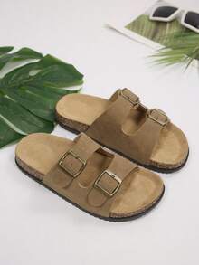Boken Women's 2024 Spring New Arrival Thick Sole Slippers, Casual Loafers - Khaki - View 8