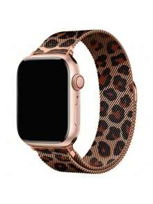 1条时尚豹纹尼龙编织表带，兼容 38mm、40mm、41mm、42mm、44mm、45mm、46mm、49mm，时尚印花表带，兼容 Series Ultra 3/2/1、11、10、9、8、7、SE3、6、5、4、3、2、1，休闲腕带配件，兼容表带，轻便透气运动设计，适合日常佩戴和户外活动，是送给她、朋友、生日或圣诞节的理想礼物。 - 豹紋 - 查看 18