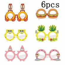 SpongeBob SquarePants 12pcs/6pcs Square Pants Character Masks, Cartoon Character Costume Props, Holiday Decoration, Suitable For Birthday, Halloween Theme Party. Fun Dress-Up Toy, Ideal Party Decoration And Theme Party Gift. (Random Style) - Multicolor - View 10