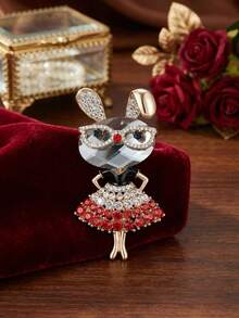 Luxury Rhinestone Easter Bunny Brooches - Animal Pins For Women Unisex Casual Party Jewelry Accessories / Friends Gifts Badges Decoration - Rabbit - View 9