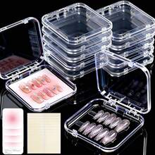1PC Creative Nail Art Storage Box, Transparent Acrylic Dustproof Packaging For Finished Nail Art Styles, Dedicated Nail Tip Organizer Display Box, Transparent Jewelry Storage Box, Small Card Storage Box,Nail Tech Supplies - Transparent - View 5