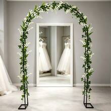 Steel Garden Arch Trellis,Climbing Plant Support Archway Frame, Versatile Wedding Arch Gate With Easy Install & Storage, Great For Roses Vines Balloons - Black - View 5