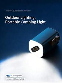Multifunctional Portable Air Pump, Suitable For Inflatable Products, Mini Electric Rechargeable Air Pump With Camping Light, 5 Nozzles, Applicable For Inflatable Mattress, Pool Float, Vacuum Storage Bag And Other Outdoor Tools - A - View 9
