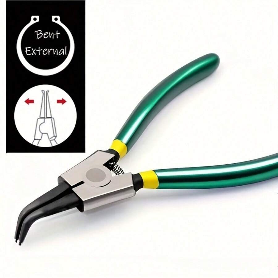 4pcs Multi-Function Internal & External Circlip Pliers Set, With Internal Spring Design, Comfortable Handles And Standard Tips. Suitable For Automotive, DIY Projects, Mechanical Work, Hobby Tools, Precision Pliers, Compact Tools, High-Quality Tools, Sturdy Pliers, Manual Tools, Circlip Tools, Workshop Tools, Auto Repair Technicians