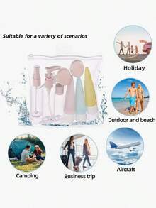 Travel Split Bottle Set Of 11 Pieces - Reusable, Multiple Specifications To Choose From, Suitable For Carrying On Airplanes, Can Store Shower Gel, Moisturizer, Conditioner, Etc. - Durable And Lightweight, Essential For Travel - A - View 3