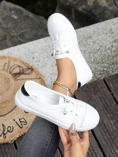 Women's Slip-On Casual Sneakers, 2026 Spring/Summer New Versatile Breathable Slip-On Athletic Shoes, Flat Comfort Loafers For Women
