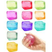 1/4pcs Random Color Squeeze Cube Toy, Slow Rebound  Shaped Stress Ball, Sensory Stress Relief Toy, Stress Relief Toy, Party Favor Toy, Squeeze Stress Cube Stress Ball Toy,  Square Birthday Gift, Party Favor, Squeezy Gift, Perfect Gift - Multicolor - View 1