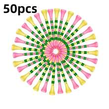 50pcs Golf Tees 70mm/2.75in Golf Ball Tees Golf Pegs - Golf Accessories, Reduce Friction And Side Spin - Durable And Stable - Multicolor - View 7