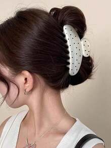 2 chiếc kẹp tóc bằng nhựa màu trắng và vàng, kiểu dáng thời trang, thanh lịch, tối giản, dài 4,3 inch, phù hợp cho sử dụng hàng ngày, thường ngày, dự tiệc, đi biển, du lịch, tạo kiểu tóc, rửa mặt/gội đầu, trang điểm, phụ kiện quần áo, thích hợp cho mùa thu, đông, xuân, hè. - Nhiều màu - Xem 4