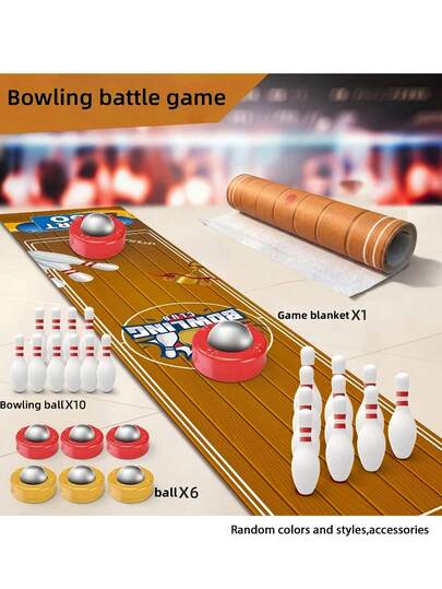 Family Interactive Bowling Tabletop Game Set - Ideal Birthday And Holiday Gift For Parents And Teenagers - Bowling Tabletop Game Set With Carpet, Suitable For Teenagers And Adults Interactive Family Tabletop Game, Perfect For Birthday, Holiday And Gift