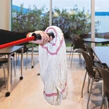 Big Tornado Mop, Cotton Blended Head & Red Steel Handle, Heavy Duty For Deep Floor Cleaning, Absorbent For Wet Mopping, Home Essential For All Hard Floors - 預設 - 查看 7