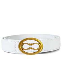 Cinturón de mujer con hebilla lisa, cinturón casual versátil y de moda para jeans - Multicolor - Ver 4