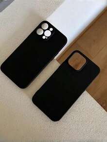 [Se EnvíA Localmente][Se EnvíA Localmente]Funda De TeléFono De Moda A Prueba De Golpes, Antideslizante Y Resistente A Los ArañAzos, De Color Negro SóLido Y Minimalista, De Material TPU Con Un DiseñO LíQuido Suave Que Permite La DecoracióN Con Corazones De Papel De Aluminio DIY, Adecuada Para Uso Diario, Compatible Con  17 ProMax 17 Pro 17 16 15 14 13 12 11/Pro Max/Plus S20-S25/FE/Ultra A56 5G, Regalo De CumpleañOs, Primavera, Aniversariofundas fundas - Color 1 - Ver 3