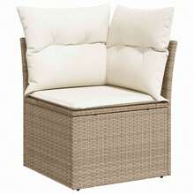 vidaXL Gartensofa-set Beige Poly-Rattan - Beige - Visualizzare 7