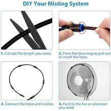 Lifeegrn Misting Cooling System: Outdoor Mister System For Patio, 20 FT Misting Line+5 Mist Nozzles+3/4" Brass Adapter Garden Trampoline Greenhouse - 40 FT - View 5