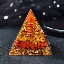 CUPIDCRYSTAL 1pc Orgone Lapis Lazuli Crystal Chakra Orgonite Pyramid, Suitable For Gifts, Office And Home Decor, Creative Gifts - A - View 22