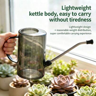 1L/2L Capacité Arrosoir à long bec pour plantes d'intérieur avec poignée, petit arrosoir de jardinage, convient pour les succulentes, les fleurs et les plantes en pot