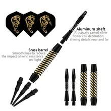 3Pcs 17g Soft Tip Darts Set Professional Copper Dart Barrel With PET Flights Aluminum Shaft Dart Accessories Kit With Case For Game Room - Black - View 2