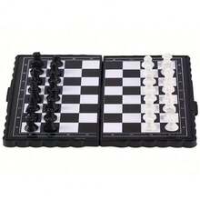 Mini Foldable Paper Chess Set, Thick Wear-Resistant Board With 3D Pieces, Lightweight Portable Storage, Travel Outdoor Student After-School Home Party Board Game - Multicolor - View 9