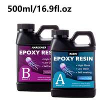 Crystal Clear Epoxy Resin, Low Odor & Bubble Free Casting Resin For Beginners, DIY Art, Jewelry Making, Molds, Coasters, Crafts (16.9oz X 2). - 500ml a + 500ml B - View 8