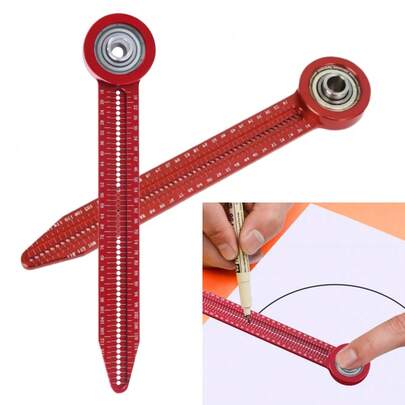 Woodworking Drawing Compass, Woodworking Marking Tool, Aluminum Alloy Measuring Ruler, Woodworking Universal Mini Drawing Compass, Portable Compass Marking Measuring Tool, Marking Gauge, Industrial Compass, Spacing Gauge, Design Drawing Tool, Concentric Axis Design Drawing Engineering Decoration Hole Ruler