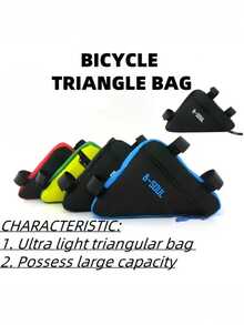 Bolsa triangular para bicicleta, bolsa de cuadro de bicicleta de montaña de liberación rápida, bolsa de manillar frontal, accesorios de ciclismo - Multicolor - Ver 4