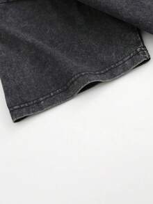 Unisex Vintage Street T-Shirts Featuring Prints On Both Sides.These T-Shirts Have Unique Designs, Made From Heavyweight 230G Pure, Are Pre-Washed, Have A Drop-Shoulder Cut - 黑色 - 查看 5