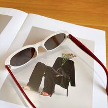Fashion Style Oval Cat Eye Photo Shoot Coconut Sweet Cool Hot Style2026 - White Frame Tea Slices - View 8