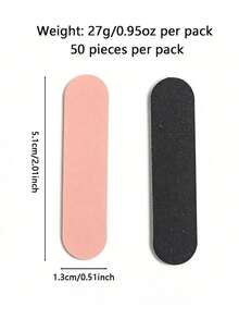 Dũa móng tay mini 5cm, màu hồng và đen, hai mặt, giấy nhám thẳng, dụng cụ chăm sóc móng. - Nhiều màu - Xem 9