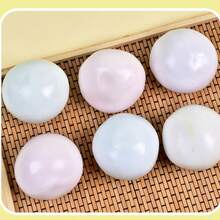 1个可塑形冰皮麻糬捏捏球，多种颜色可选（黄色4厘米），逼真麻糬质感，慢回弹挤压玩具，超薄冰皮减压玩具，便携旅行玩具，节日、生日、复活节、万圣节、圣诞节的理想礼物 - 彩色 - 查看 5