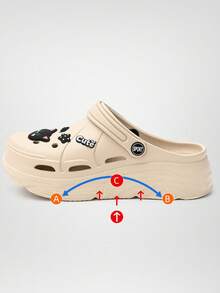 MAOLI 3D Decor Black Cat & Fish Cartoon Decoration Women's Clogs, 5cm Platform Thick Sole Funny Sandals, Summer New Soft Thick Non-Slip Slippers, Cat Claw Decor Fashion Sandals, Suitable For Home, Beach, Shower, Lightweight With Strap Open Toe Breathable Outdoor Casual Slippers - Light Brown - View 9