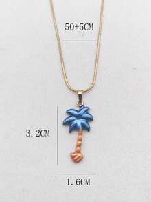 1 chiếc mặt dây chuyền hình cây dừa kiểu biển tự nhiên, unisex, thích hợp cho kỳ nghỉ biển, thời trang đa năng, sang trọng độc đáo. - Nhiều màu - Xem 4