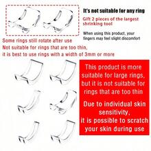 KLONKEE Ring Adjuster, Suitable For Rings That Are Too Big, 12 Adjustable Sizes, Unisex Invisible Ring Sizer, Insertable And Spiral Ring Size Adjuster - Gold - View 14