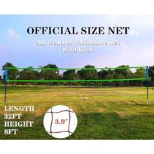 Linlin Stationery Store  Volleyball Net Outdoor - Portable Volleyball Set For Backyard With Professional Volleyball Net Wrap Yarn Volleyball And Pump Boundary Line Carry Bag - Green - View 5