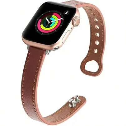 Correa de reloj de cuero de alta calidad, adecuada para Apple Watch Series 1/2/3/4/5/6/7/8/9/10/11/SE/Ultra, 38mm 40mm 41mm 42mm 44mm 45mm 49mm, hebilla de metal de doble anillo retro, versátil para el uso diario