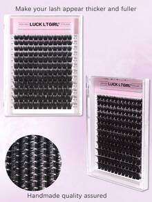 1box/12pcs/144pairs New Style Natural Fibers Extra Long Cluster False Eyelashes For Party, Makeup, Masquerade Lash Clusters, Eyelash Clusters, Individual Eyelashes, Lashes, Fake Lashes - Black - View 6