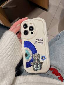 吸睛印花奶油色波浪边酒红色防震加厚手机保护壳，兼容 17/17 Pro/17 Pro Max、16 XR/7/8、15 Pro Max、12 Pro Max、13 Pro Max、14 Pro Max、13、14、11、12P、14P、11P、12P、XS、XR、7/8P、7/8 GES2 - 彩色 - 查看 5