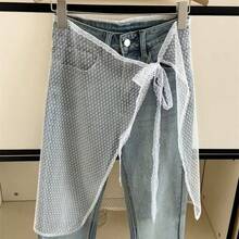 Chân váy dài ren hoa đính sequin trong suốt dành cho nữ, chân váy chống nắng thời trang. - Nhiều màu - Xem 14